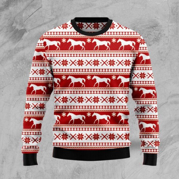 Amazing Horse Ugly Christmas Sweater Animal Themed Christmas Gift ForHorse Lovers
