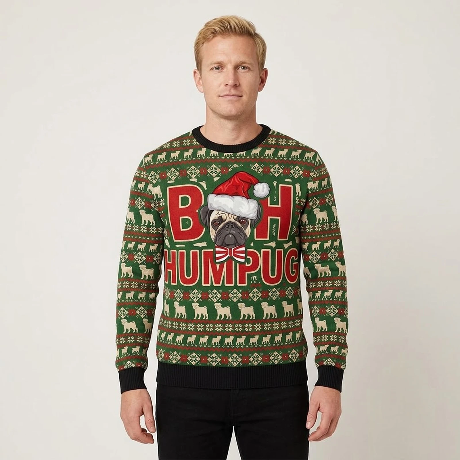 Bah Humpug Ugly Christmas Sweater Holiday Apparel Gift ForPug Owners Bah Humpug Ugly Christmas Sweater Holiday Apparel Gift ForPug Owners