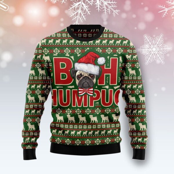 Bah Humpug Ugly Christmas Sweater Holiday Apparel Gift ForPug Owners