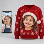 Best Nana Ever Christmas Sweater With Grandkids Photos worn at Christmas