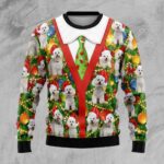 Bichon Xmas Pine Ugly Christmas Sweater Christmas Clothing Perfect Gift For Dog Lovers