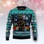 Black Cat Falalala Ugly Christmas Sweatshirt Christmas Apparel Best Cat Christmas Gifts