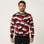 Black Cat Group Christmas Sweatshirt Christmas Apparel Cat Lover Gifts AI Model Photo