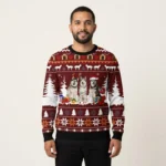 Cute Alaskan Best Funny Ugly Sweaters Cool Xmas Apparel Best Presents For Dog Lovers AI Model Photo