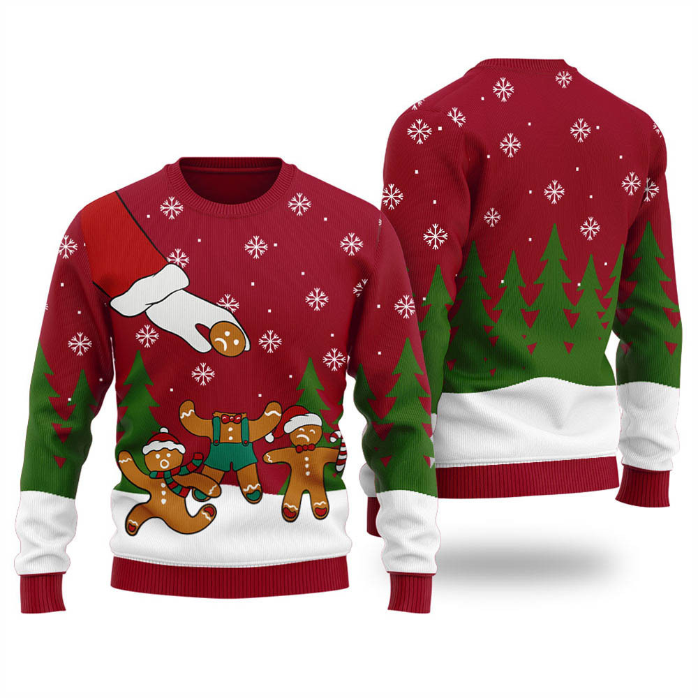 Cute Gingerbread Mens Ugly Christmas Sweater Cardinal Red Cute Holiday Sweatshirt to Spread Joy Cute Gingerbread Mens Ugly Christmas Sweater Cardinal Red Cute Holiday Sweatshirt to Spread Joy