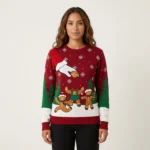 Cute Gingerbread Mens Ugly Christmas Sweater Cardinal Red Cute Holiday Sweatshirt to Spread Joy