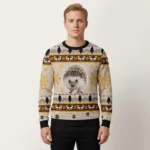 Cute Hedgehog Best Funny Ugly Sweaters Funny Xmas Clothing Gift For Hedgehog Lover AI Model Photo