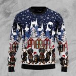 Dachshund Family Ugly Christmas Sweater Cute Xmas Clothes Dachshund Christmas Gifts AI Model Photo