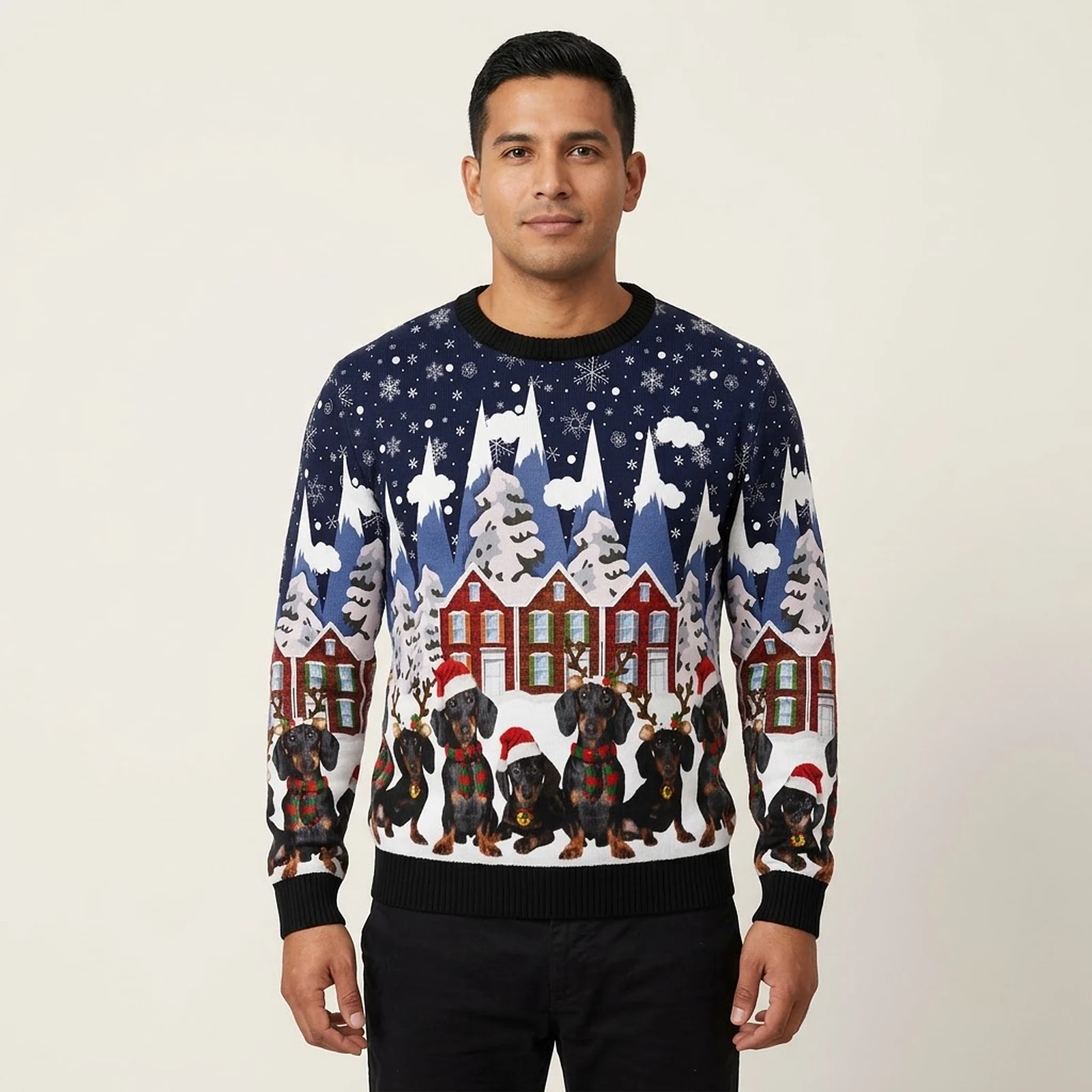 Dachshund Family Ugly Christmas Sweater Cute Xmas Clothes Dachshund Christmas Gifts AI Model Photo Dachshund Family Ugly Christmas Sweater Cute Xmas Clothes Dachshund Christmas Gifts AI Model Photo