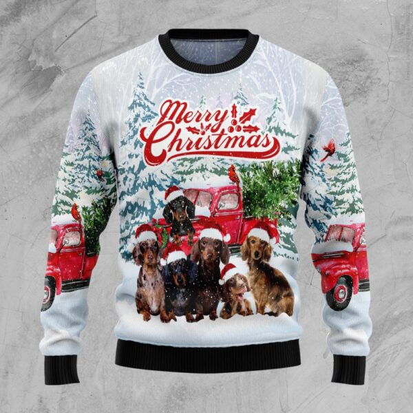 dachshund merry christmas ugly christmas sweater xmas apparel dachshund gifts for christmas 9466 yrhhy.jpeg