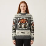 Dairy Cow Lactose Tolerant Christmas Ugly Sweater Xmas Clothing Cow Lover Christmas Gifts