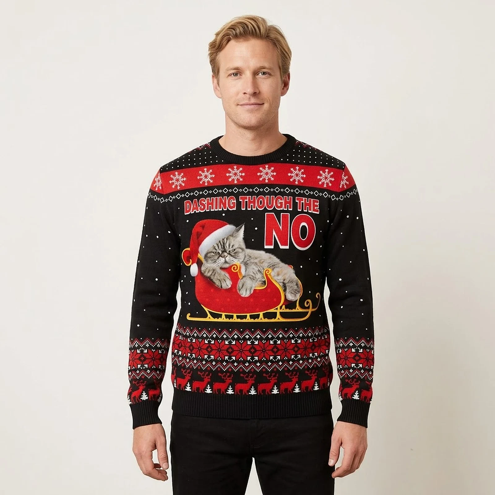 Dashing Through The No Ugly Christmas Sweater Cool Xmas Apparel Dachshund Dad Gifts AI Model Photo Dashing Through The No Ugly Christmas Sweater Cool Xmas Apparel Dachshund Dad Gifts AI Model Photo