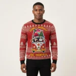 Deer And Santa Hippie Bus Ugly Christmas Sweater Don’t Worry Be Happy Santa Claus Xmas Gifts