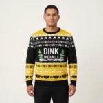 Dink The Halls Funny Pickleball Ugly Christmas Sweater Custom Christmas Sweatshirt for Family Matching
