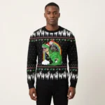 Dinosaur And Opossum Christmas Sweater Cute Christmas Sweatshirt for Holiday Spirit