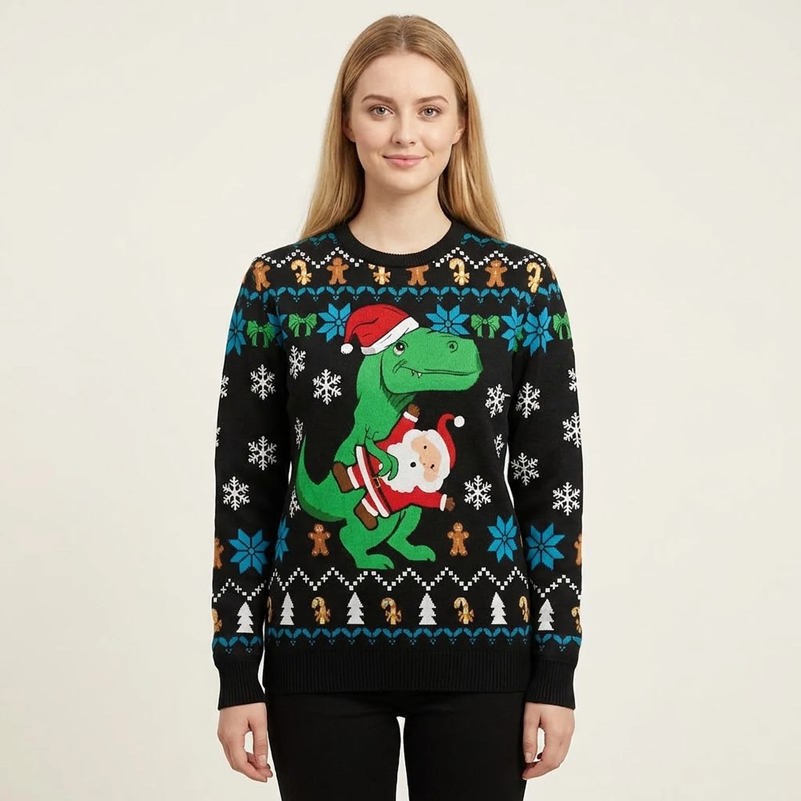 Dinosaur And Santa Ugly Christmas Sweater Christmas Apparel Santa Claus Lover Gifts Dinosaur And Santa Ugly Christmas Sweater Christmas Apparel Santa Claus Lover Gifts