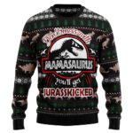Dinosaur Mamasaurus Ugly Christmas Sweater