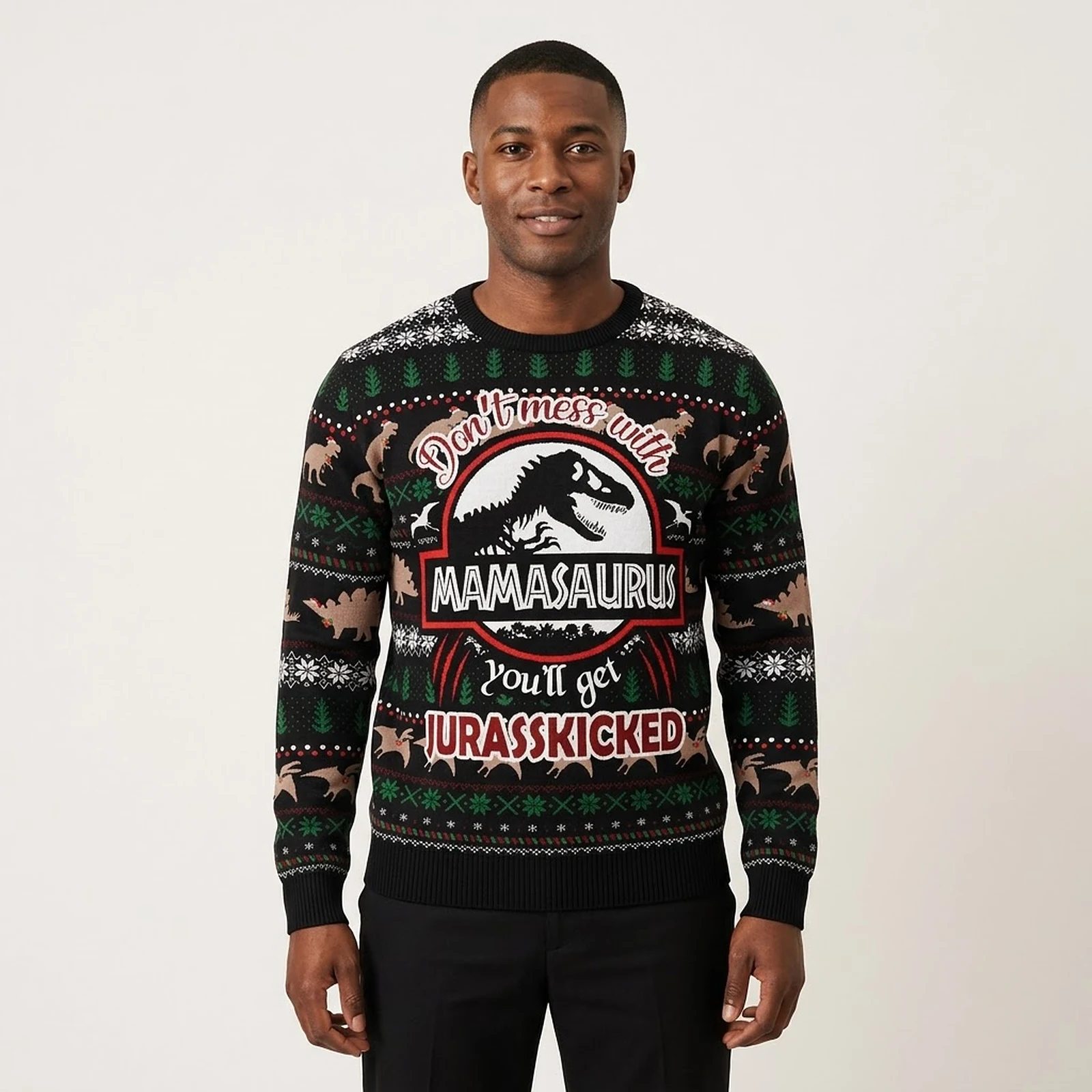 Dinosaur Mamasaurus Ugly Christmas Sweater Dinosaur Mamasaurus Ugly Christmas Sweater
