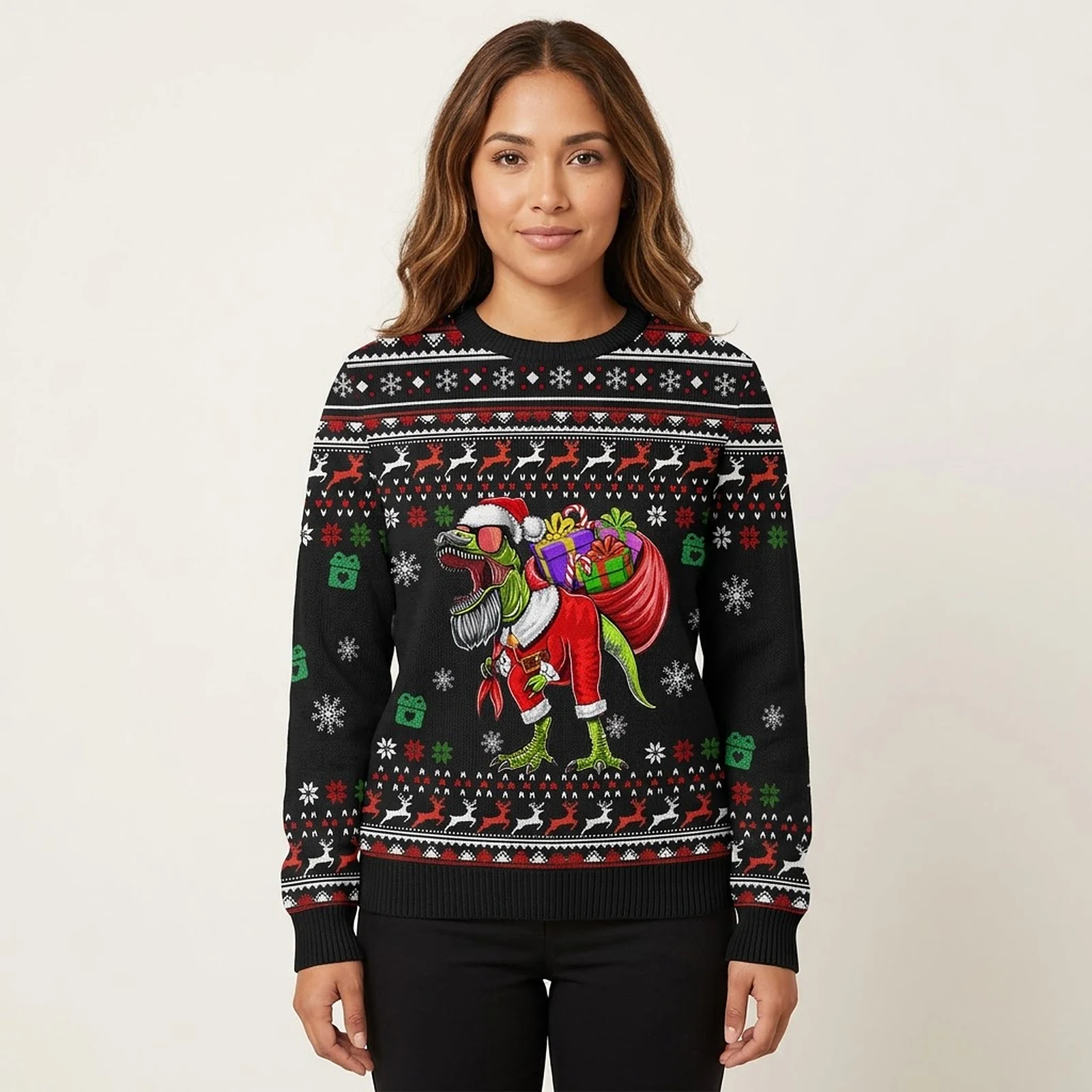 Dinosaur Ugly Christmas Sweater Funny Xmas Sweater Gift ForDinosaur Lovers Adults Dinosaur Ugly Christmas Sweater Funny Xmas Sweater Gift ForDinosaur Lovers Adults