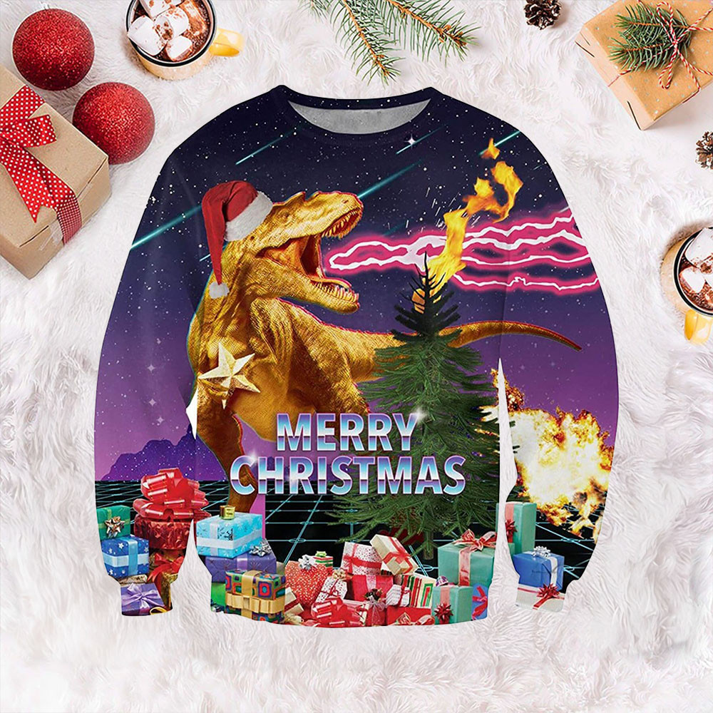 Dinosaur Ugly Christmas Sweater Mens Funny Christmas Sweater Dinosaur Lovers Gifts Dinosaur Ugly Christmas Sweater Mens Funny Christmas Sweater Dinosaur Lovers Gifts
