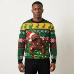 Dinosaur Ugly Christmas Sweater Men’s T Rex Christmas Sweater Gift