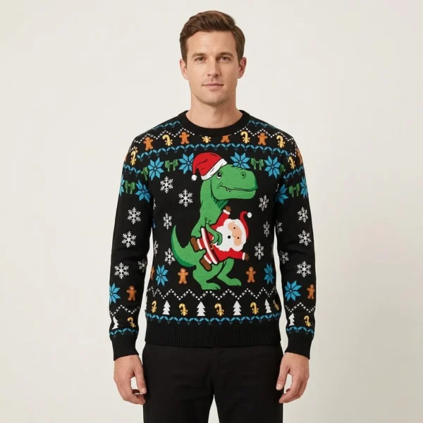 Dinosaur Ugly Christmas Sweater