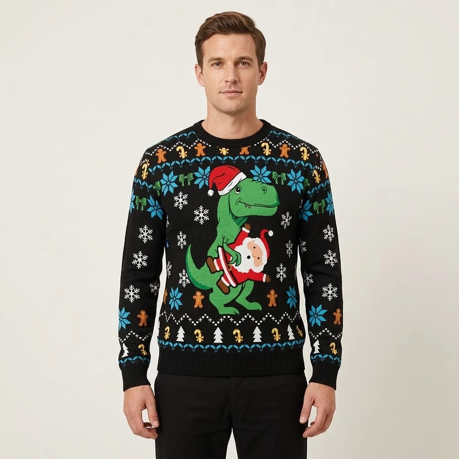 Dinosaur Ugly Christmas Sweater Dinosaur Ugly Christmas Sweater