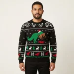 Dinosaur Ugly Christmas Sweater T Rex Christmas Sweater Gift ForCousin