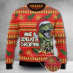 Dinosaur Ugly Sweater T Rex Christmas Sweater Have A Dino Mite Christmas Clothing