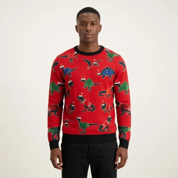 Dinosaurs Christmas Ugly Sweater Funny T-Rex Gift ForHim
