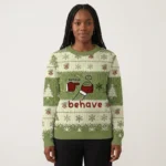 Dishonest Frog Christmas Ugly Sweater Animal Themed Holiday Apparel Xmas Gift Ideas AI Model Photo