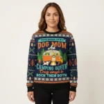 Dog Mom Camping Ugly Christmas Sweater Holiday Apparel Christmas Gift ForDog Owners