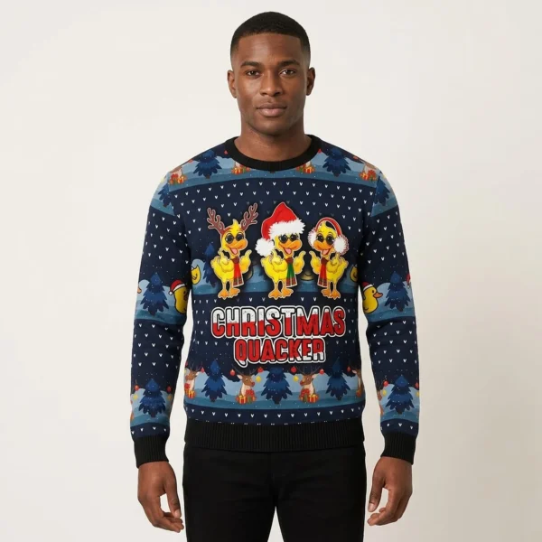 Duck Christmas Quacker Ugly Christmas Sweater Animal Themed Funny Duck Gifts