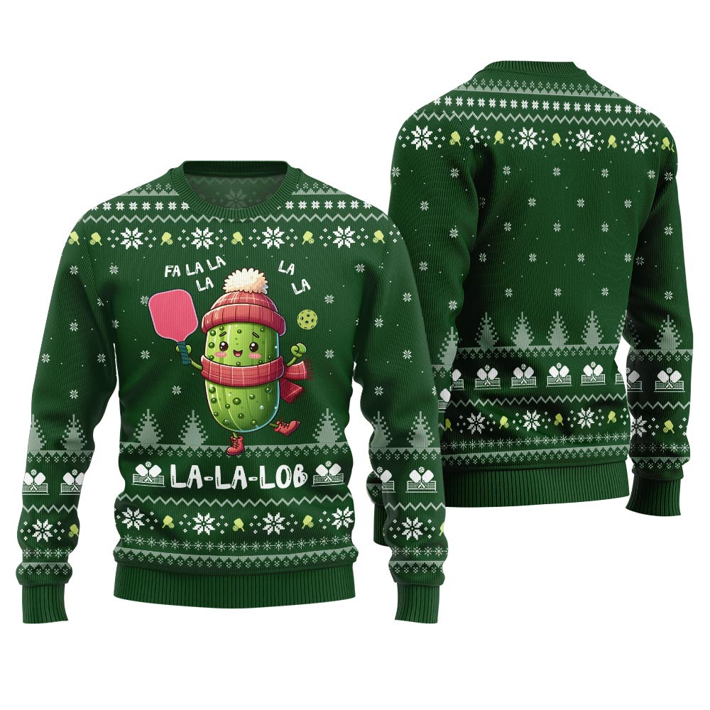 Fa La La La Lob Pickleball Ugly Xmas Sweater Trendy Christmas Sweater for Winter Outfits Fa La La La Lob Pickleball Ugly Xmas Sweater Trendy Christmas Sweater for Winter Outfits