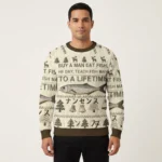 Fish To A Lifetime Christmas Ugly Sweater Winter Clothing Fisherman Xmas Gifts