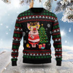 Funny Pig Reindeer Ugly Christmas Sweater Xmas Apparel Christmas Gift ForPig Lovers