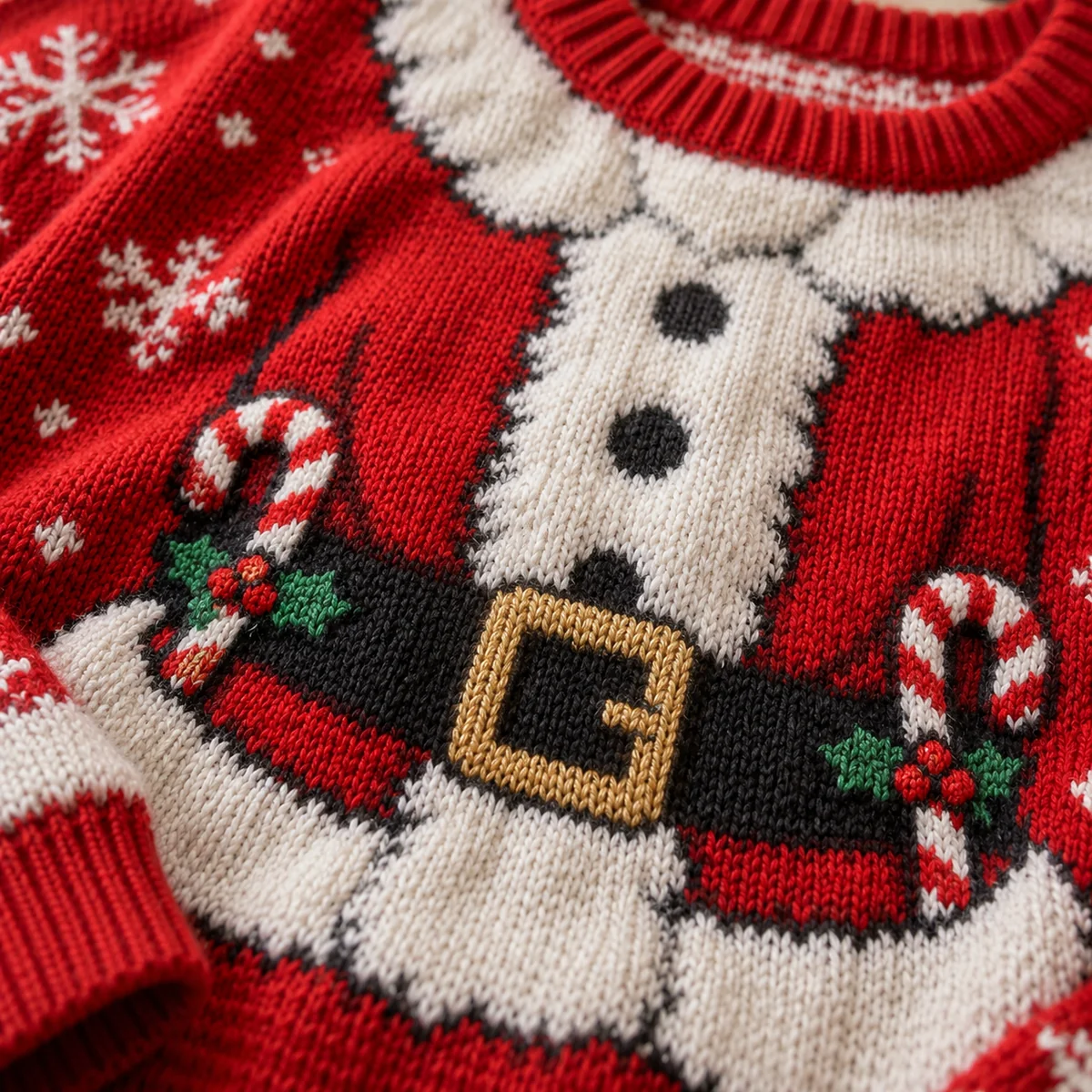 Funny Santa Costume Body Illusion Ugly Christmas Sweater for Women knit detail Funny Santa Costume Body Illusion Ugly Christmas Sweater for Women knit detail