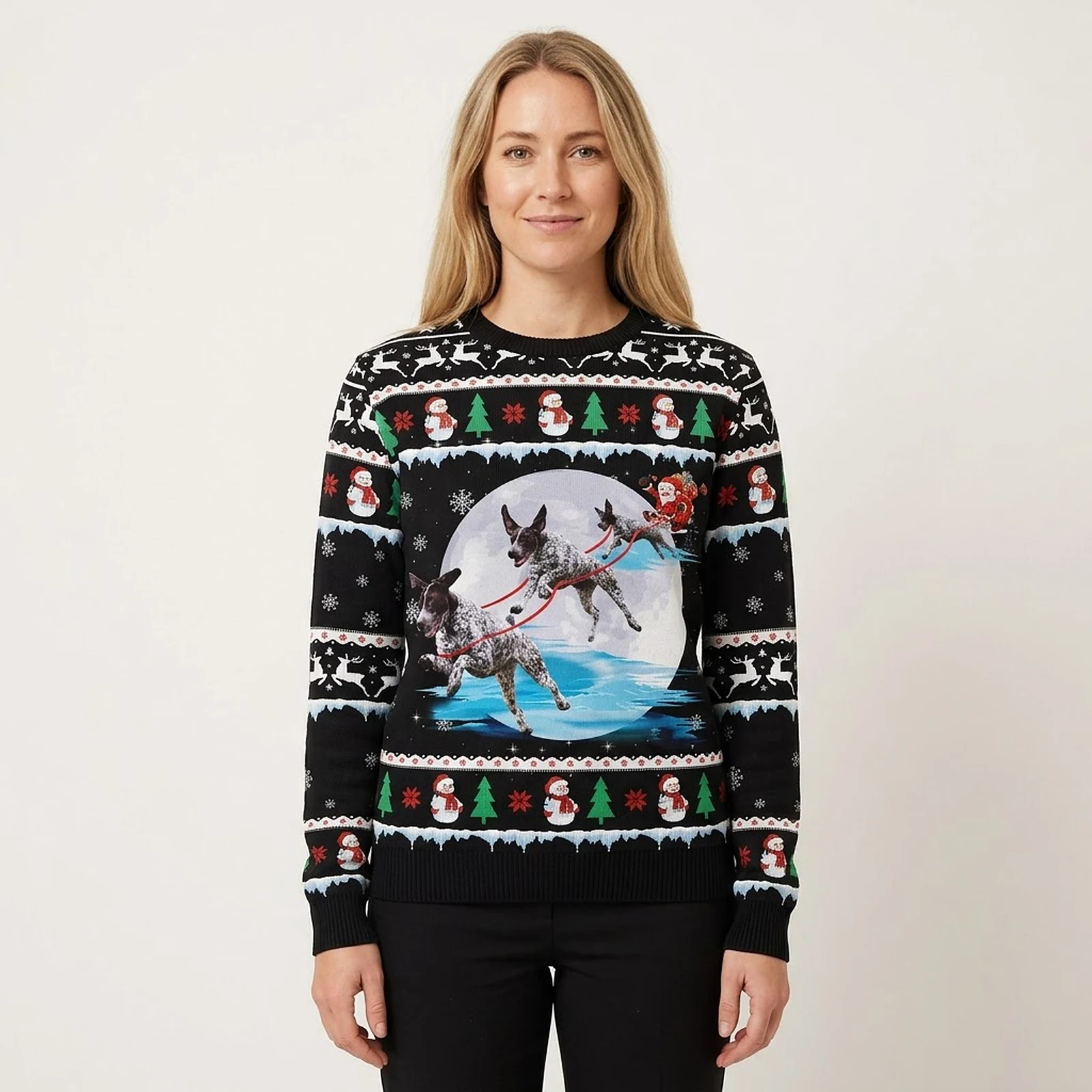 German Shepherd Waiting On Christmas Ugly Xmas Sweaters German Shepherd GiftDog Lovers AI Model Photo German Shepherd Waiting On Christmas Ugly Xmas Sweaters German Shepherd GiftDog Lovers AI Model Photo