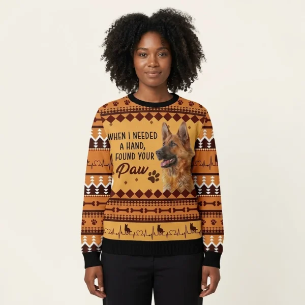 German Shepherd When I Need A Hand Ugly Christmas Sweater Xmas Clothing Christmas Gifts