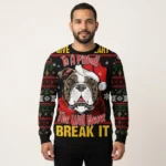 Give Your Heart Pitbull Ugly Christmas Sweater Funny Xmas Clothing Xmas Gift For Dog Lover AI Model Photo