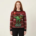 Go Rex Ugly Christmas Sweater Animal Themed Christmas Gift ForDinosaur Lovers