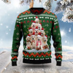 Golden Retriever Pine Tree Ugly Christmas Sweater Holiday Clothing Xmas Gift Ideas