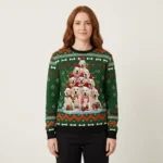 Golden Retriever Pine Tree Ugly Christmas Sweater Holiday Clothing Xmas Gift Ideas