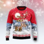 Golden Retriever Santa Claus Ugly Christmas Sweater Holiday Apparel Dog Christmas Presents