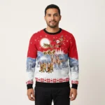 Golden Retriever Santa Claus Ugly Christmas Sweater Holiday Apparel Dog Christmas Presents
