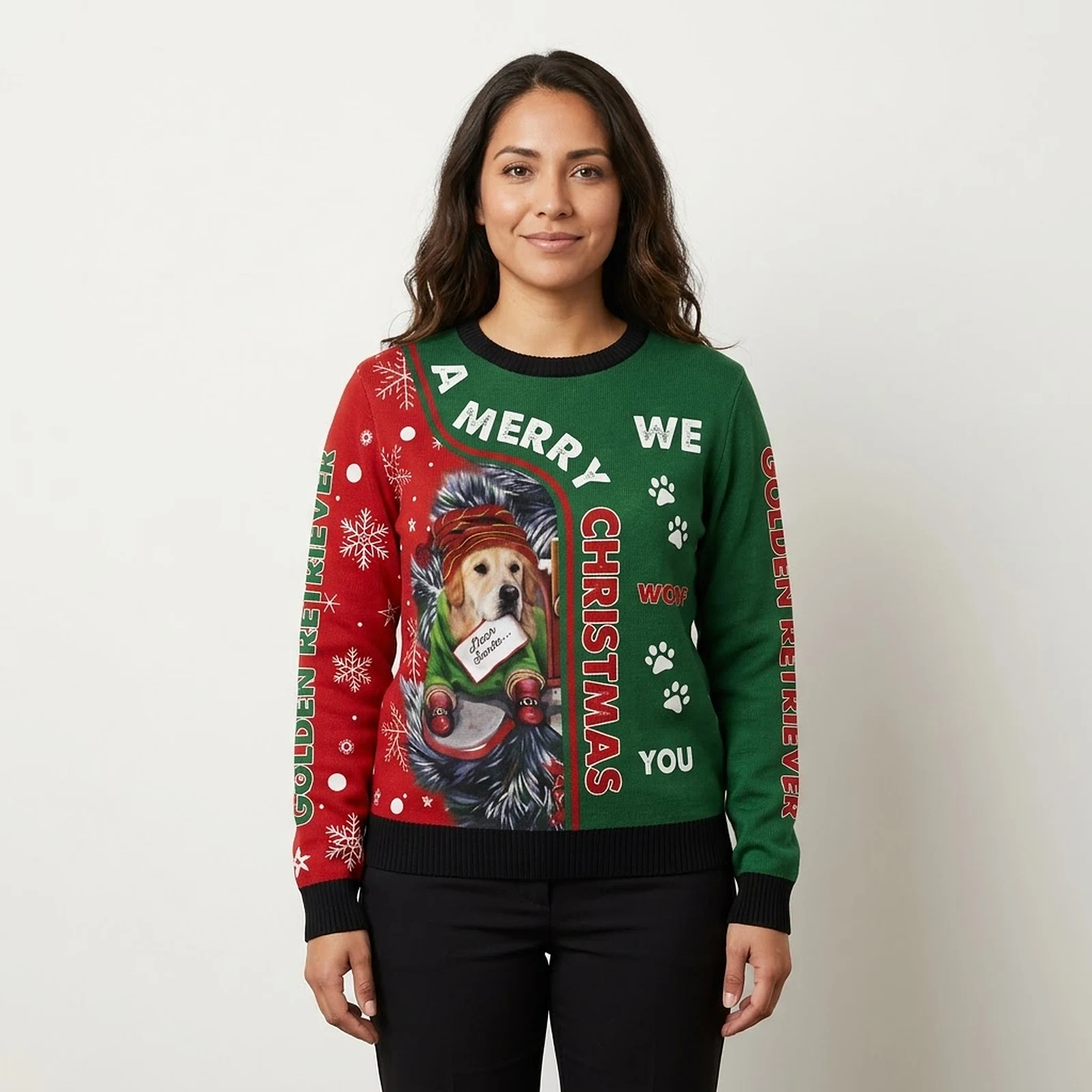Golden Retriever Ugly Christmas Sweater Holiday Clothing Funny Dog Sweater Xmas Gifts Golden Retriever Ugly Christmas Sweater Holiday Clothing Funny Dog Sweater Xmas Gifts