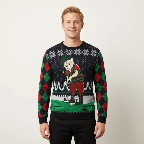 Golfer Ugly Christmas Sweater Holiday Wear Christmas Gift ForGolf Players