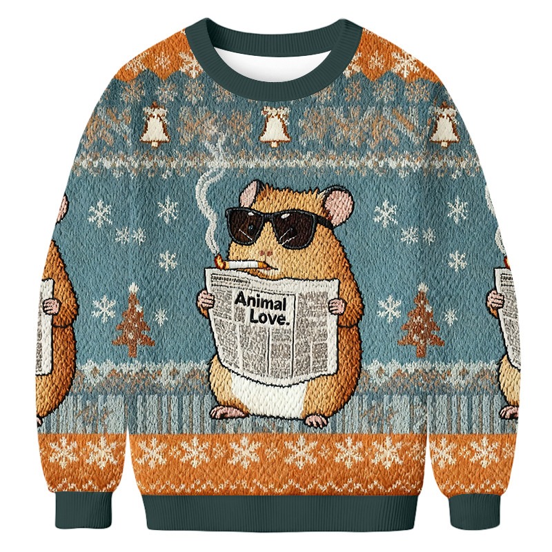 hamster reading newspaper christmas ugly sweater festive wear xmas gifts for hamster lover 4424 eqeah.jpeg hamster reading newspaper christmas ugly sweater festive wear xmas gifts for hamster lover 4424 eqeah.jpeg