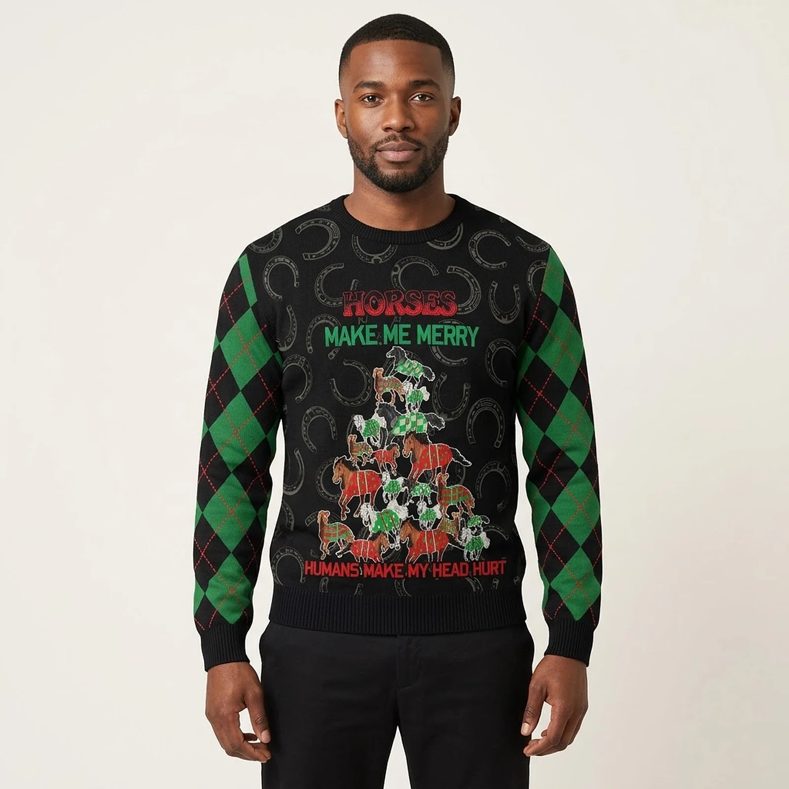 Horse Tree Ugly Christmas Sweater Warm Clothing Christmas Gift ForHorse Owners Horse Tree Ugly Christmas Sweater Warm Clothing Christmas Gift ForHorse Owners