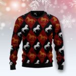 Horse Ugly Christmas Sweater Animal Clothing Festive Clothing Christmas Gift ForHorse Lovers